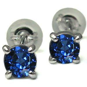 ピアス サファイア 18金 18k K18 ゴールド ブルーサファイア メンズ