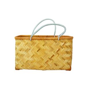 岩手県鳥越地区の竹細工 スズ竹 篠竹 市場かご 尺四 W44cm ビニール