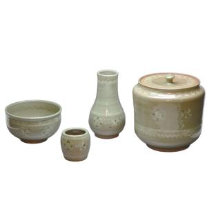 茶道具 / 夜咄 (よばなし) 雀瓦 (すずめがわら) 赤楽 利休形 松楽窯 作