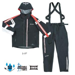 釣武者 3Dストレッチウィンドガードスーツ Script Ver. ブラック M