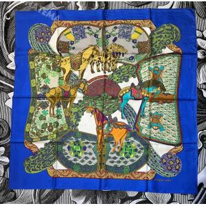 HERMES（エルメス） 中古 スカーフ 90 カレ HERMES KOSMIMA 宇宙 緑