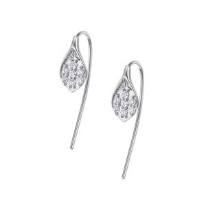 ジュエリーツツミ プラチナダイヤモンドピアス Pt900 H&C フックピアス