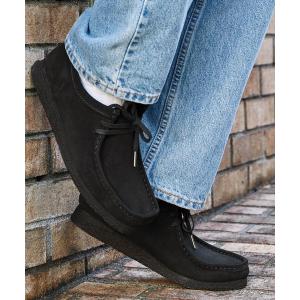 Clarks（クラークス） デッキシューズ Wallabee Black Hair On メンズ