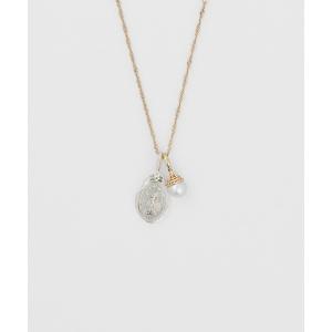 agete（アガット） チャーム K10サファイア／クォーツ／シェルチャーム