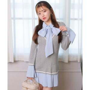 LIP SERVICE（リップサービス） シャツドッキングプリーツワンピース