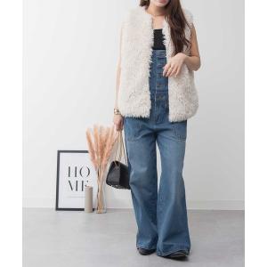 サロペット オーバーオール ハイウエスト デニムオーバーオール