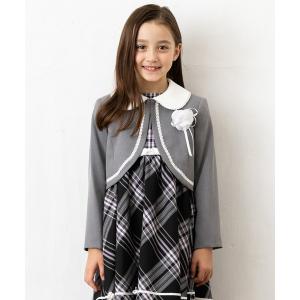 mezzo piano フォーマル 発表会 卒園式 入学式 花モチーフ裾スカラップ