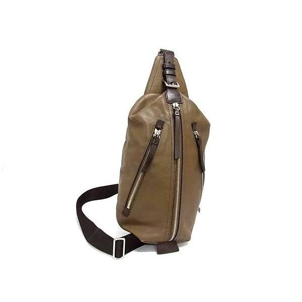 COACH（コーチ） 美品 ボディバッグ 70716 ブラウン系 レザー メンズ