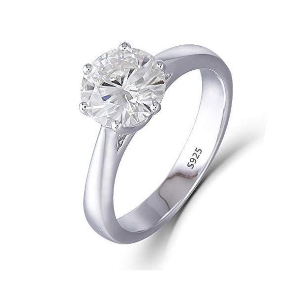 指輪 モアサナイト リング 大粒 1.5カラット 女性 彼女 人気 シンプル