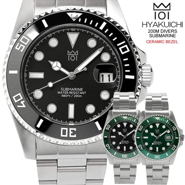 HYAKUICHI ヒャクイチ 101 ダイバーズウォッチ メンズ 腕時計 20気圧