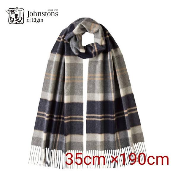 ジョンストンズ johnstons カシミヤ チェックマフラー カシミア