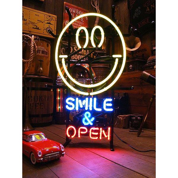 アメリカン レトロ 【即納】【在庫あり】 スマイルオープン ネオン管