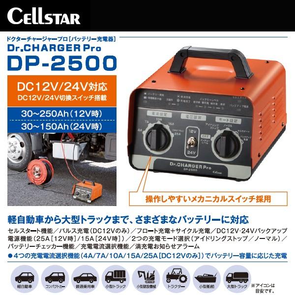 CELLSTAR（セルスター） バッテリー充電器 DP-2500 DP2500 DC12V DC24V