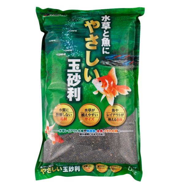 カミハタ 水草と魚にやさしい玉砂利 6kg : チャーム charm ヤフー店