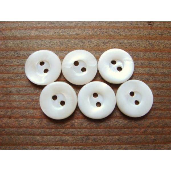 シェルボタン 6個セット フランス アンティーク 貝釦 マザーオブパール