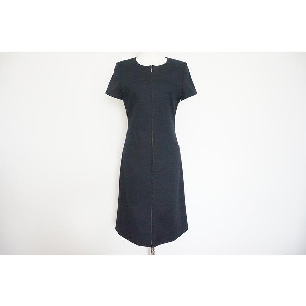 FOXEY（フォクシー） #spc ワンピース 40 紺 半袖 ジップアップ