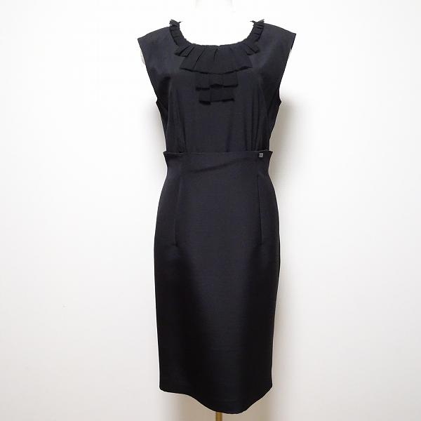 FOXEY（フォクシー） #snc ワンピース 40 黒 シルク ノースリーブ