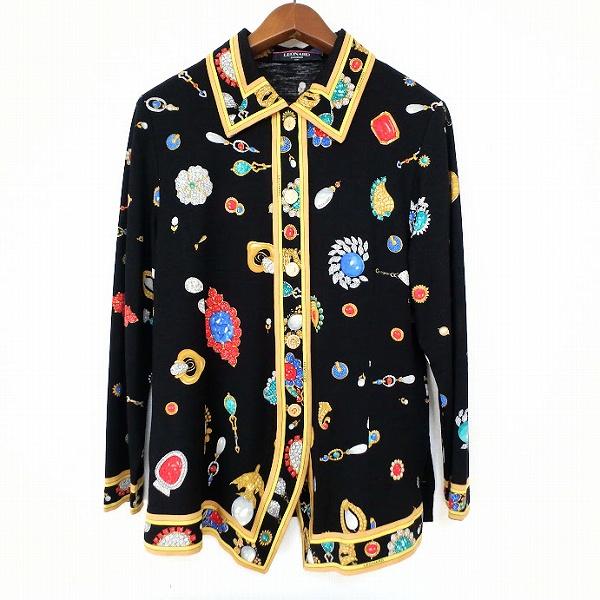 LEONARD（レオナール） #anc シャツ・ブラウス M 黒 マルチ 金ボタン