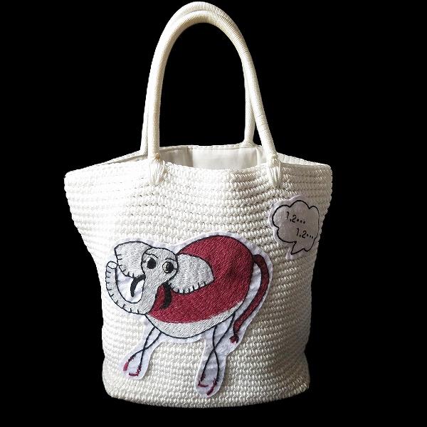 anb ラドロー LUDLOW トートバッグ アニマルコードバッグ ゾウ 白
