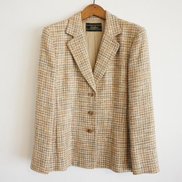 Leilian（レリアン） #anc ジャケット 11 茶系 ツイード スペイン製