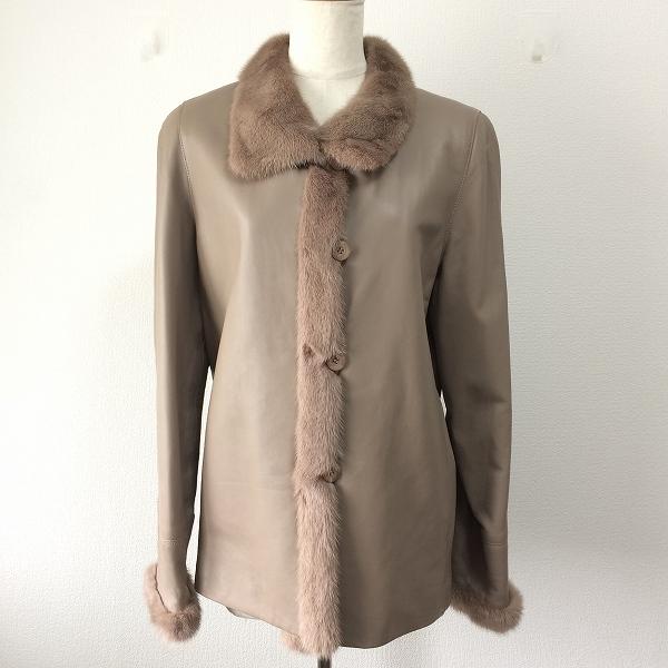 wnc パルティナ PARTINA TOKYO FUR ジャケット M 茶系 ラムレザー