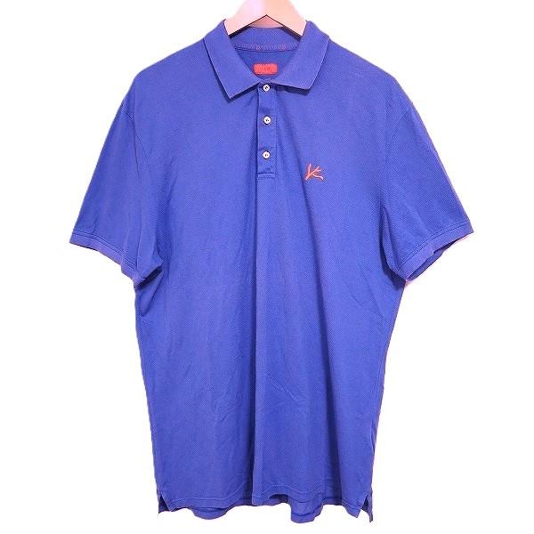 snc イザイア ISAIA ポロシャツ XXL 半袖 サンゴ 刺繍 イタリア製