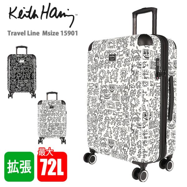 キースヘリング スーツケース 拡張 ハードキャリー ビジネスキャリー