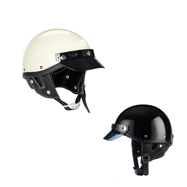 装飾用 ポリヘル ヘルメット ポリスヘルメット バイザー付き ブラック