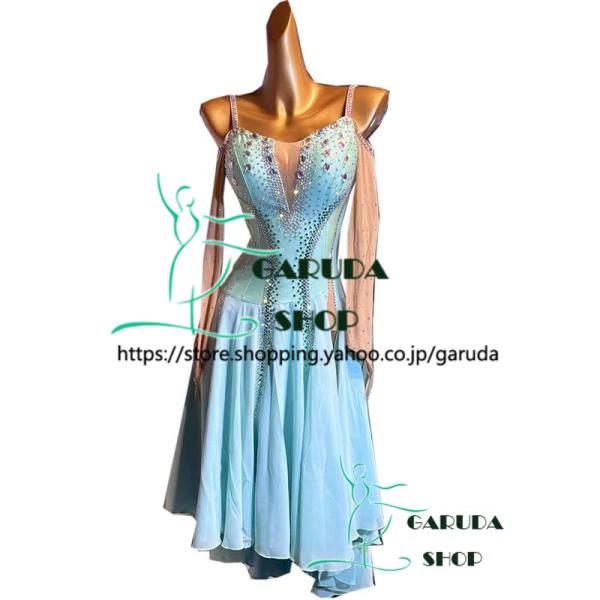 Garuda SHOP レディース社交ダンス衣装 競技ドレス ラテンドレス 高級