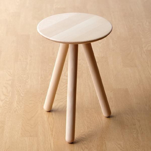 スツール 木製 おしゃれ 花台 丸椅子 玄関 サイドテーブル 3本脚