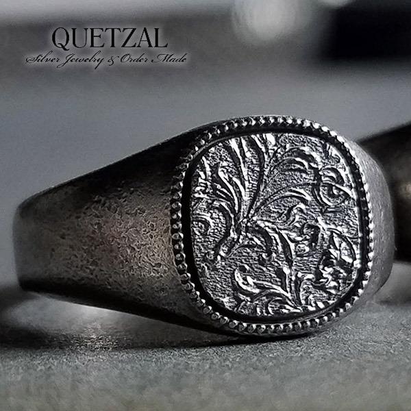 Quetzal スクロールシグネットリング リング 7号〜17号 ブランド