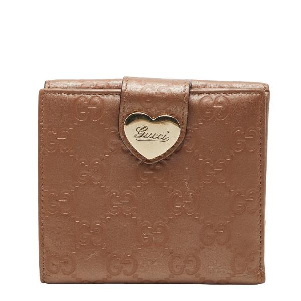 GUCCI（グッチ） グッチシマ ハート ロゴ 二つ折り財布 203549 4276