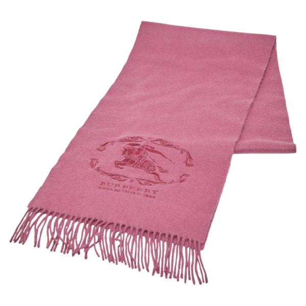 BURBERRY（バーバリー） マフラー ピンク カシミヤ レディース 【中古