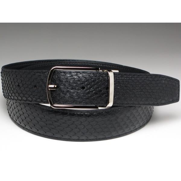 本革 パイソン ベルト ブラック 黒 : ダブル・アート - 通販 - Yahoo