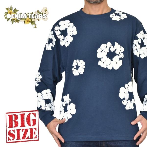 大きいサイズ メンズ Denim Tears デニムティアーズ 長袖Tシャツ ロン