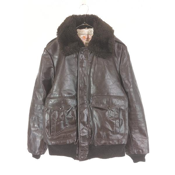 古着 70-80s Excelled G-1タイプ ボア ライナー 本革 レザー フライト