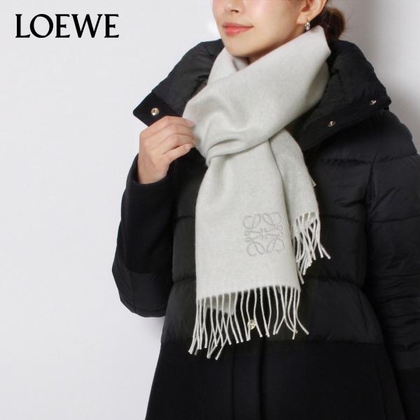 LOEWE（ロエベ） ウール+カシミヤ バイカラー スカーフ マフラー