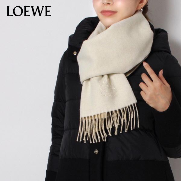 LOEWE（ロエベ） ANAGRAM SCARF ウール+カシミヤ バイカラー スカーフ