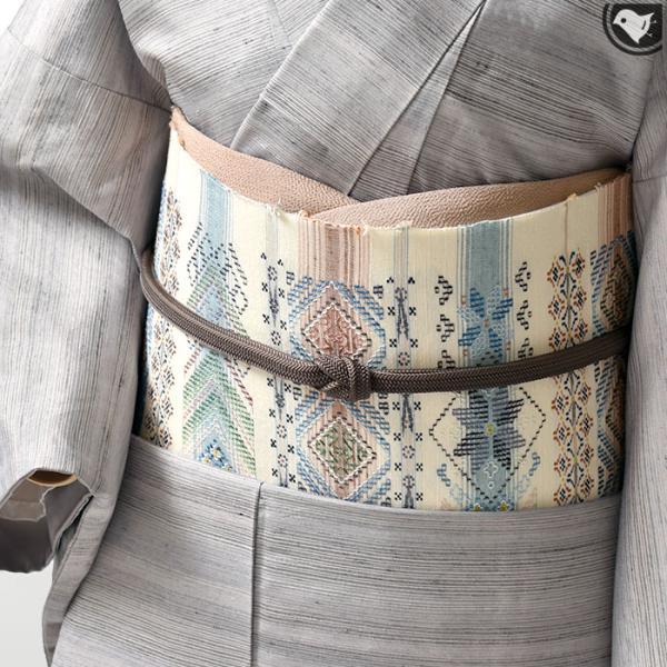 本場琉球 読谷山花織 大城佐知子 作 “香風花” 手織り 本草木染 九寸