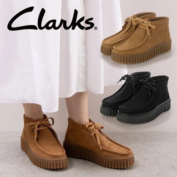 Clarks（クラークス） レディース 厚底 モカシン ブーツ ヒール高4.5cm
