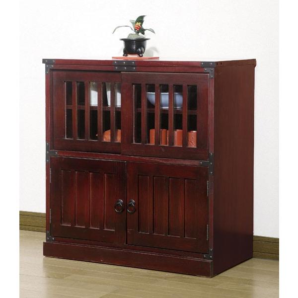 民芸調・水屋 食器棚 JAPANROOM アジアン家具 激安 インテリア家具 和