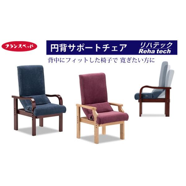 フランスベッド（FRANCEBED） 円背サポートチェア ENN/ENN-02BR/BL