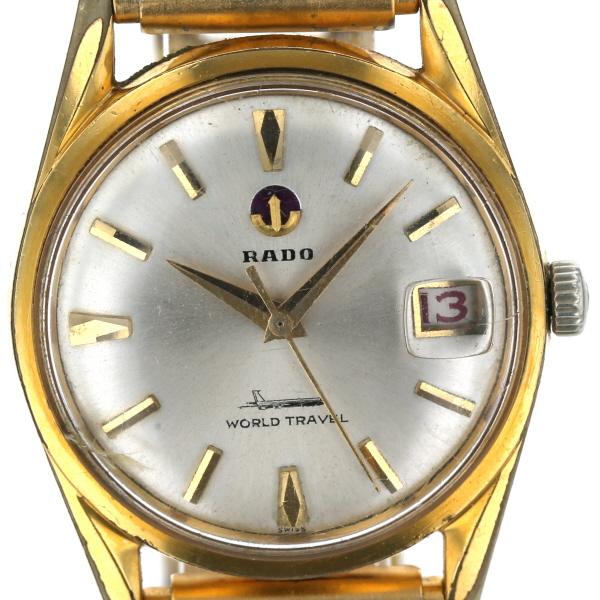 ラドー RADO ワールドトラベル デイト 自動巻式 シャンパンゴールド