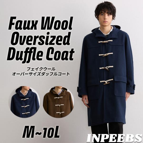 ニッセン（nissen） アウター ダッフルコート フェイクウール オーバー