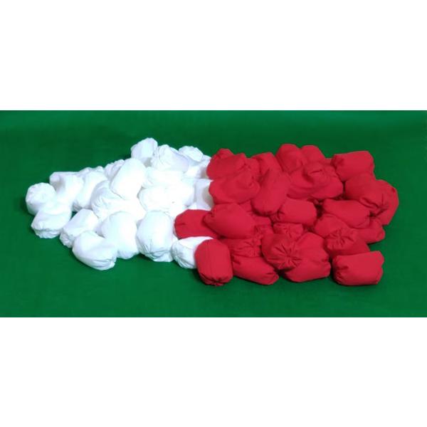 玉入れ球 玉入れ玉 紅白セット 赤、白各50個計100個セット 収納袋付き