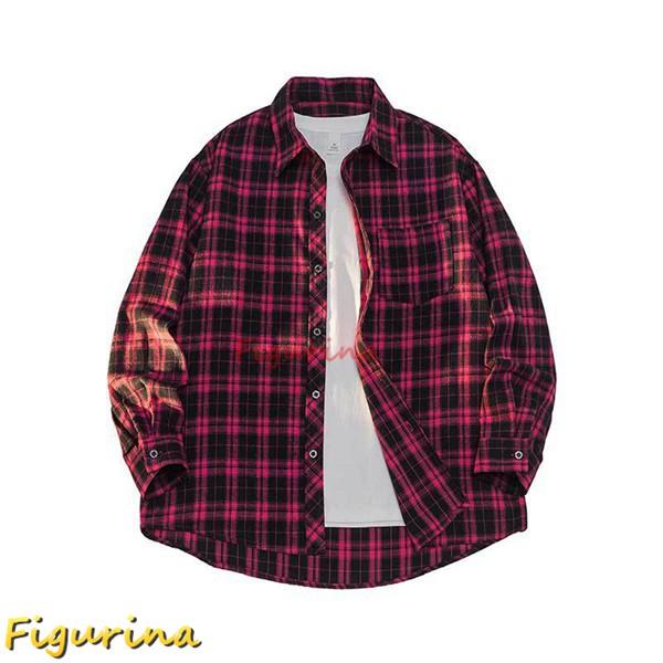 チェックシャツ メンズ 長袖 赤 青 黒 ボタンダウン 折り襟 ポケット