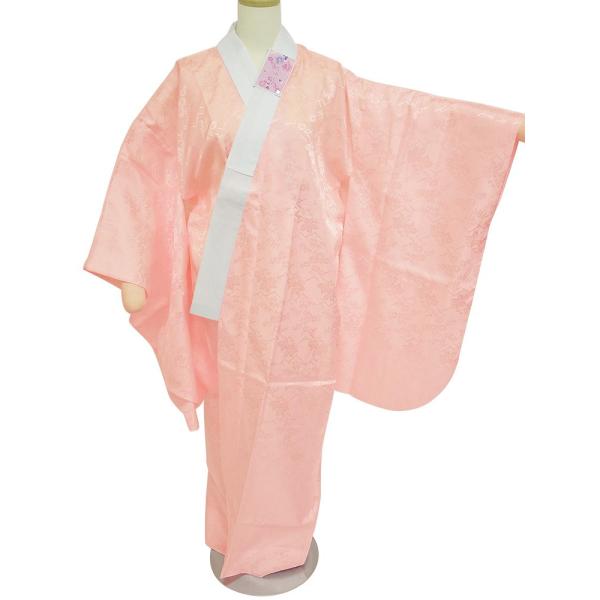 二尺袖着物用 お仕立て上がり 半衿付 長襦袢 ピンク S・M・L(F)サイズ