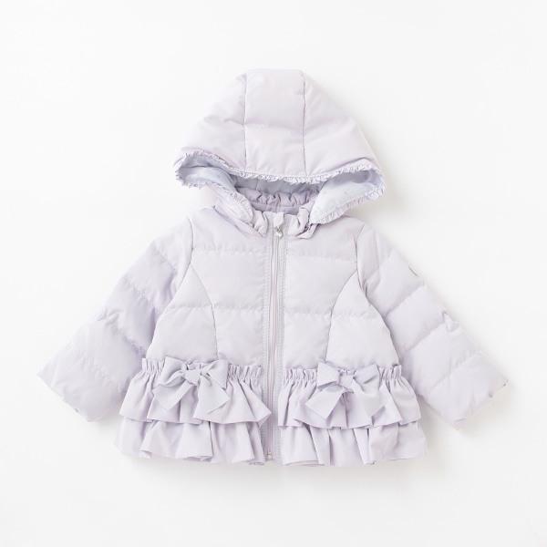 mezzo piano メゾピアノ 裾フリルショートダウン入りブルゾン 100 110