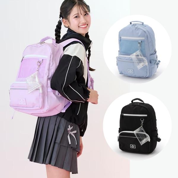 mezzo piano junior メゾピアノジュニア クリアラメポーチつきリュック