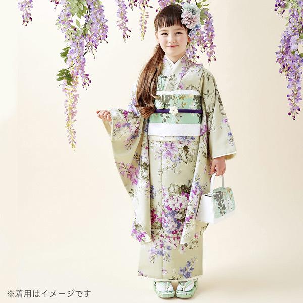 七五三美品フルセット7歳女の子新品未使用着物袋帯草履バッグ小物鉛丹